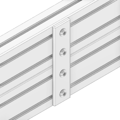 41-130-1 MODULAR SOLUTIONS ALUMINUM CONNECTING PLATE<br>45MM X 180MM FLAT TIE W/HARDWARE